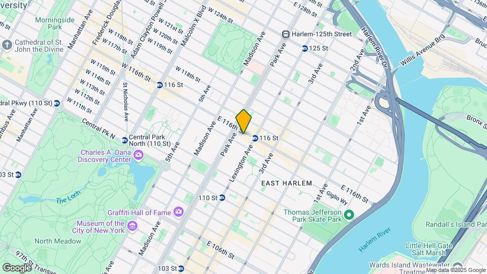 114 E 116th St Mapa y Detalles de la Ubicación