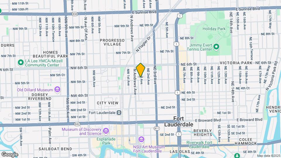 501 NE 1st Ave Map and Location Details