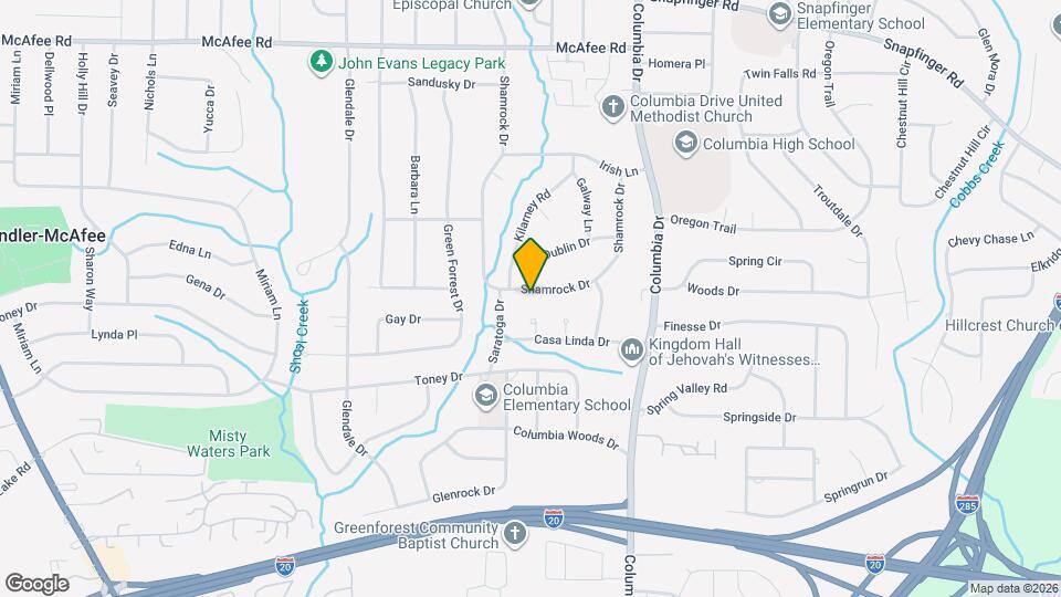 2281 Shamrock Dr Map and Location Details