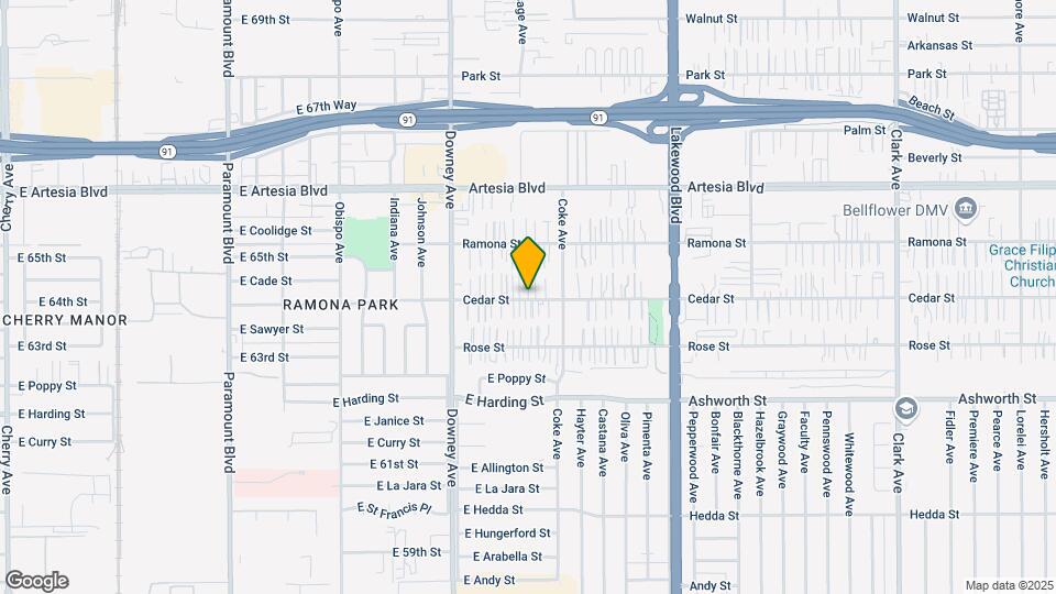 8625 1/2 Cedar St Mapa y Detalles de la Ubicación