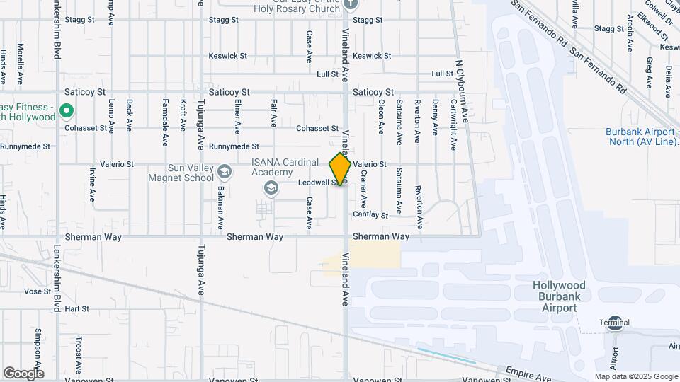 7321 Vineland Ave Mapa y Detalles de la Ubicación