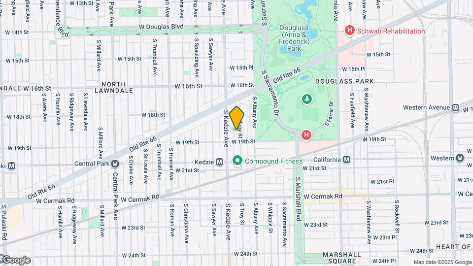 1844 S Troy St, Unit 1 Map and Location Details