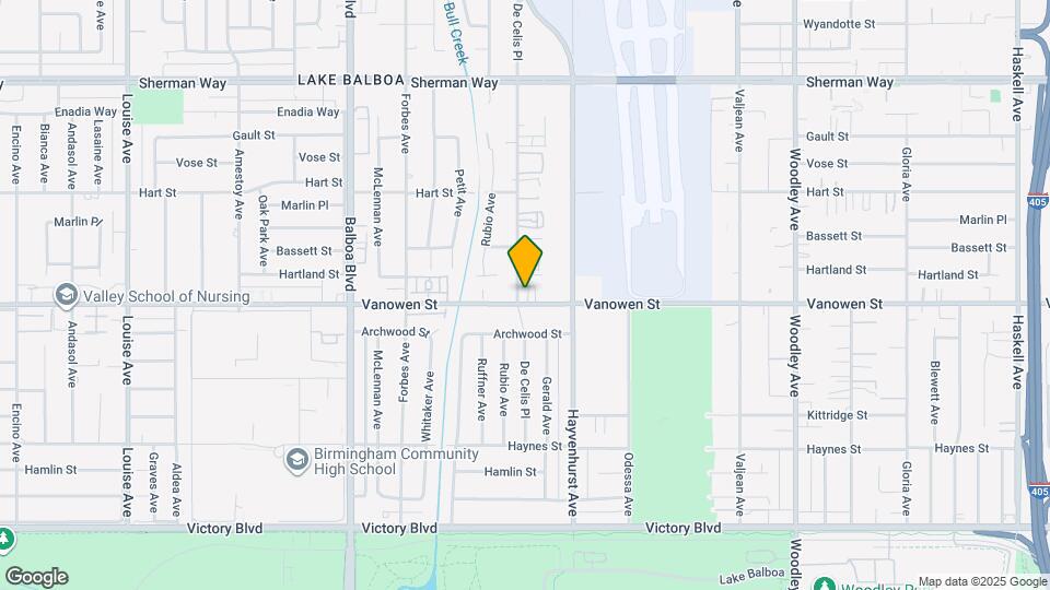 16565 Vanowen St Map and Location Details