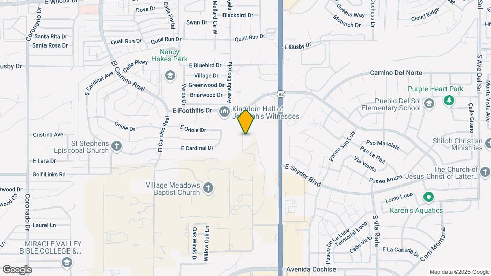 1327 S Yucca Dr Map and Location Details