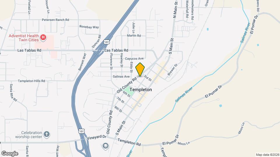 316 Crocker St, Unit Templeton Map and Location Details