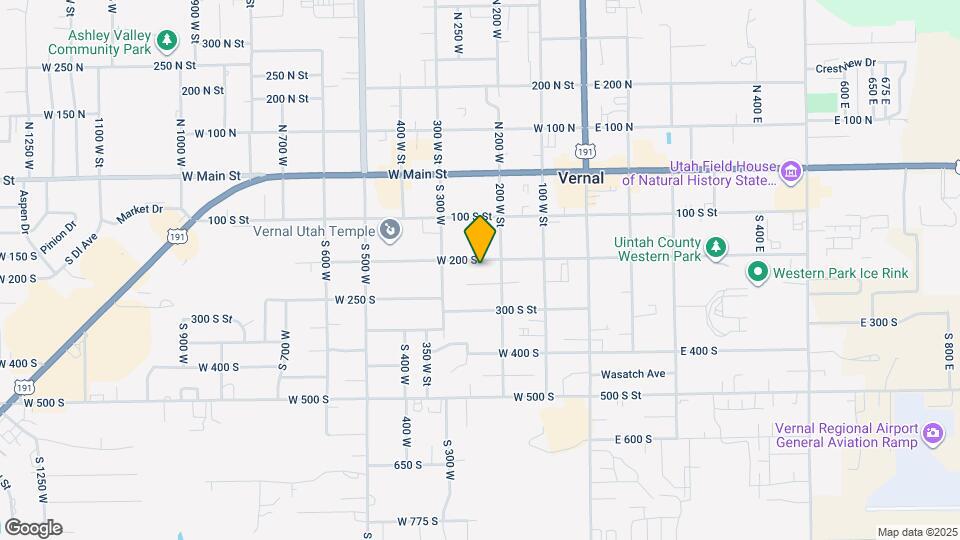 235 W 200 S Map and Location Details