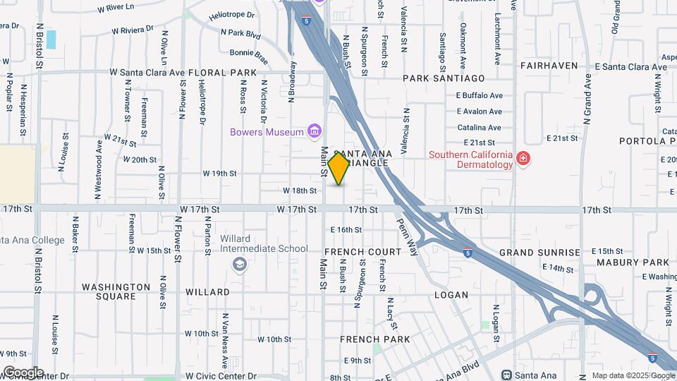 1722 N Bush St Map and Location Details