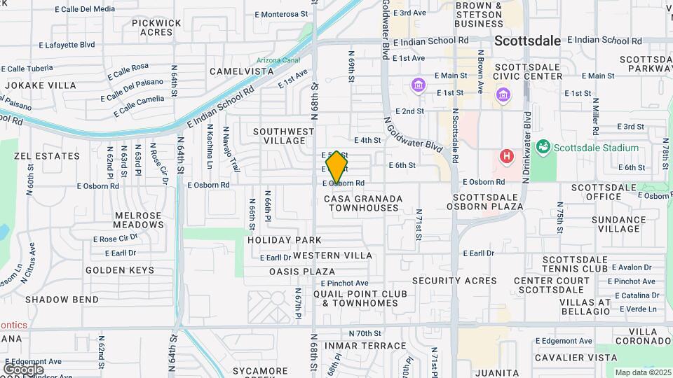 6825 E Osborn Rd Map and Location Details