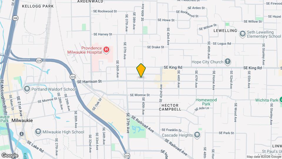 3919 SE Harrison St Map and Location Details