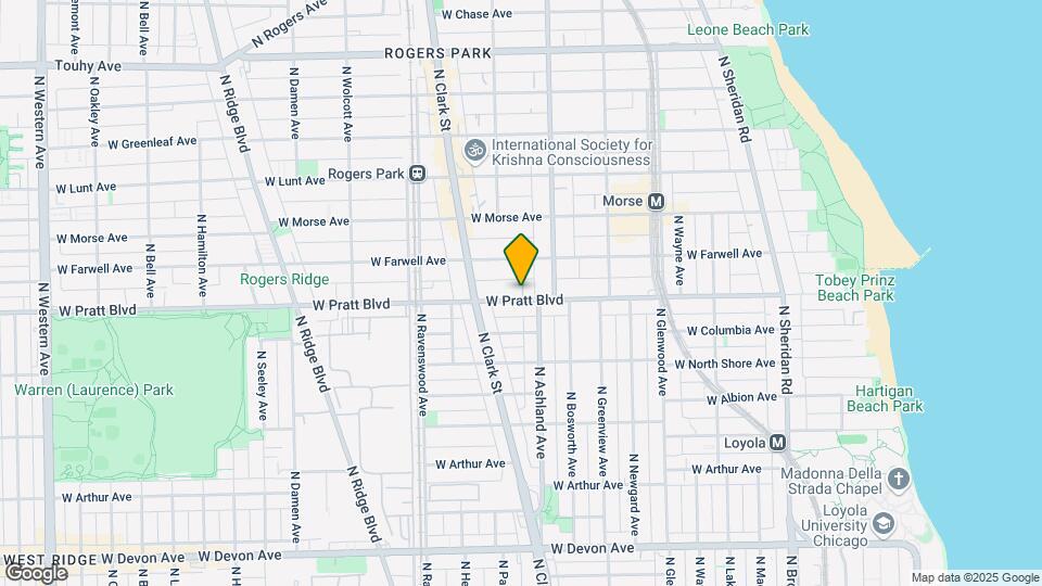 1632 W Pratt Blvd Map and Location Details
