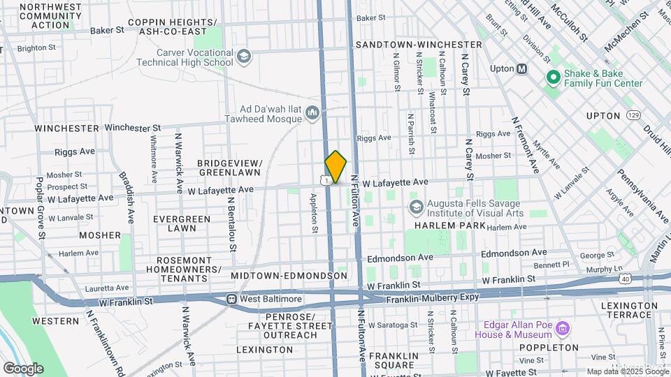 1819 W Lafayette Ave Map and Location Details