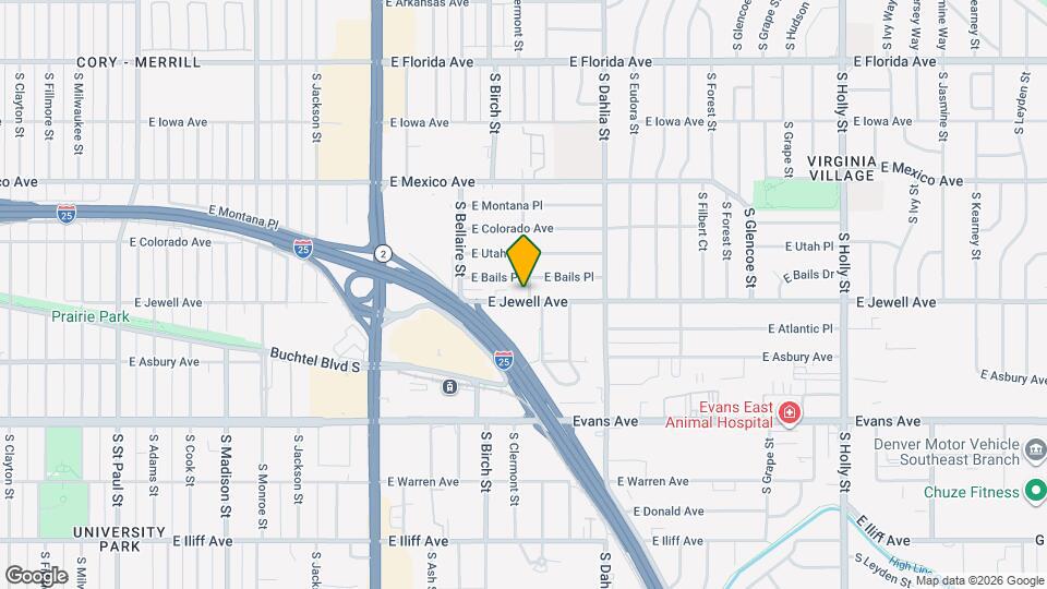 1885 S Clermont St Map and Location Details