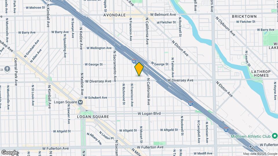 2834 W Diversey Ave Map and Location Details