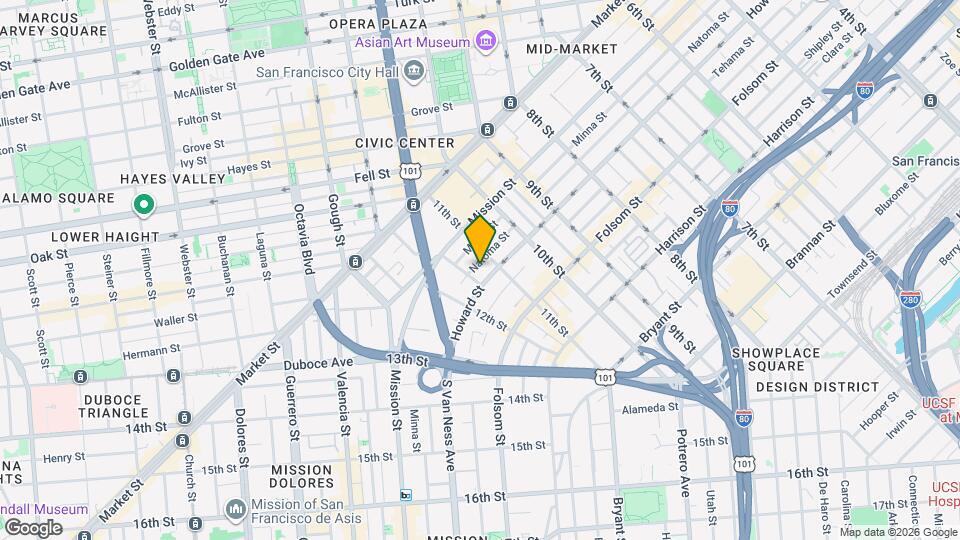 1029 Natoma St Map and Location Details