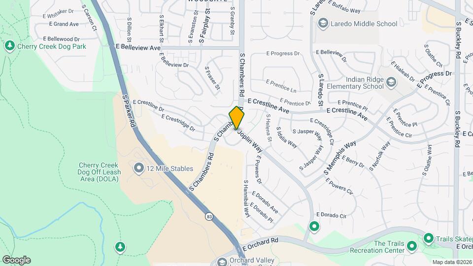 5406 S Granby Ct Map and Location Details