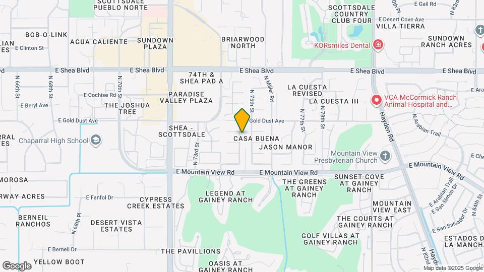 10021 N 74th Pl Map and Location Details