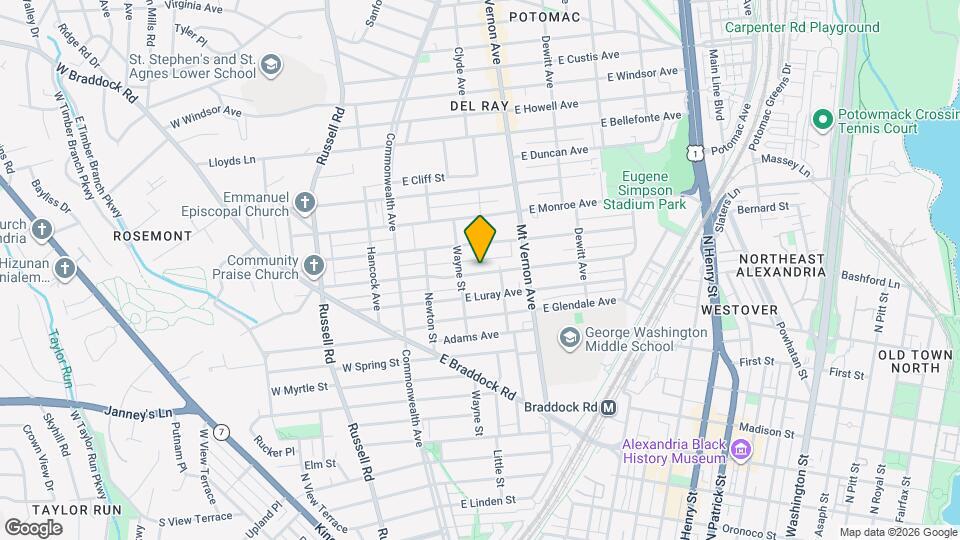 210 E Luray Ave Mapa y Detalles de la Ubicación
