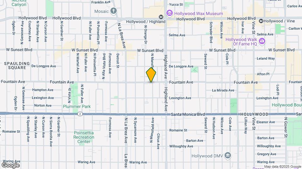 1255 N Mansfield Ave Mapa y Detalles de la Ubicación