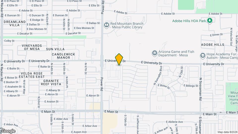6926 E Butte St Mapa y Detalles de la Ubicación