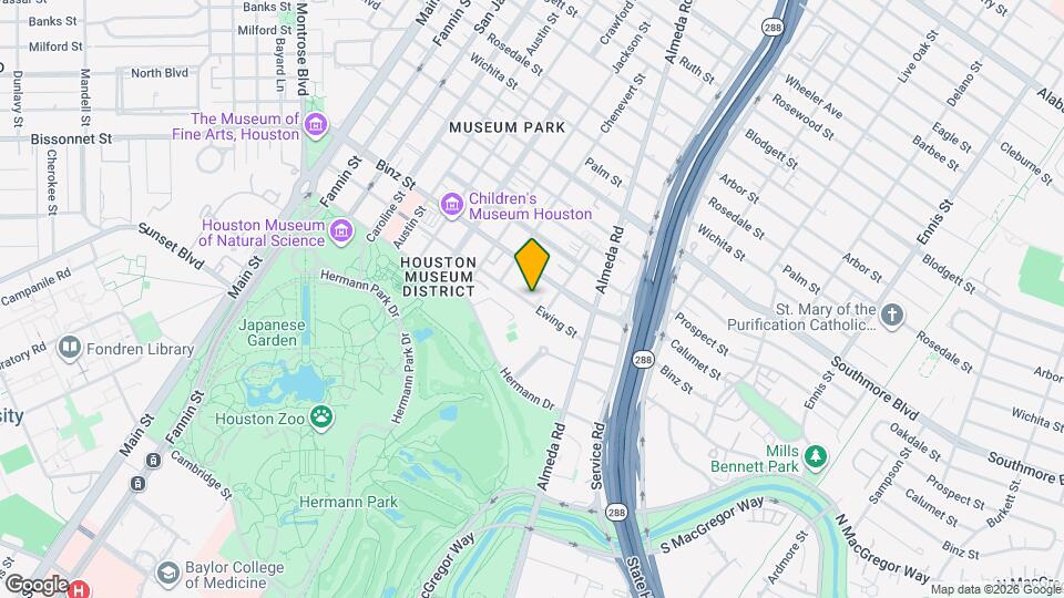 1893 Ewing St Map and Location Details