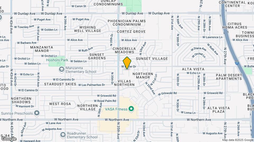3409 W Echo Ln Map and Location Details