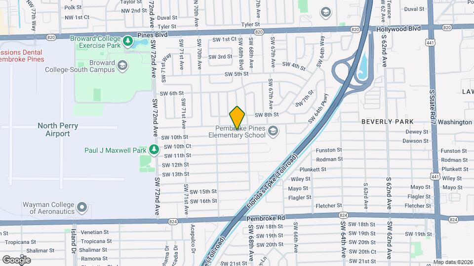 6817 SW 10th St Map and Location Details