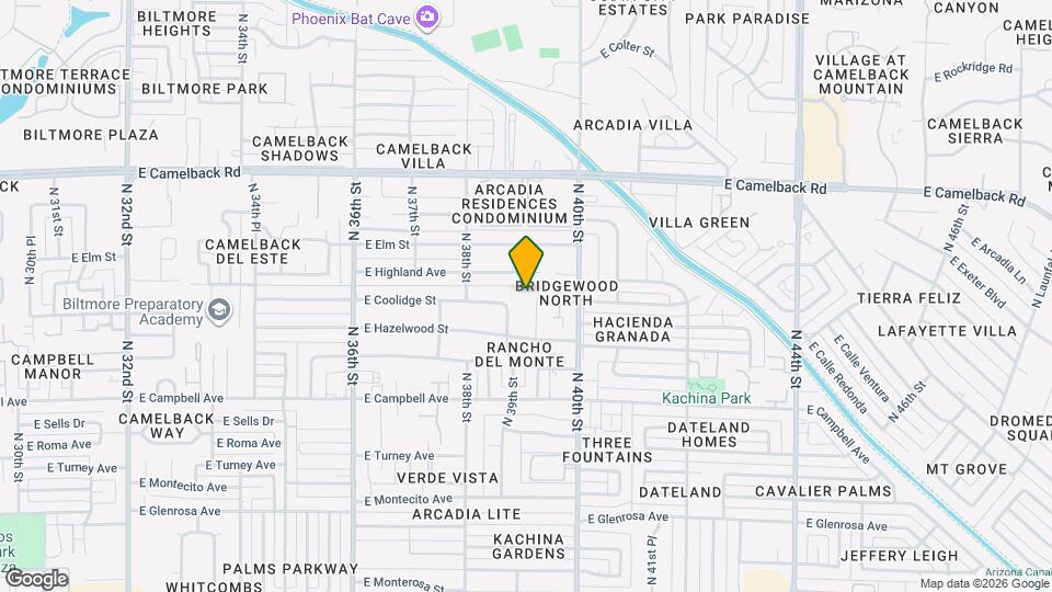 4636 North 39th Pl Map and Location Details