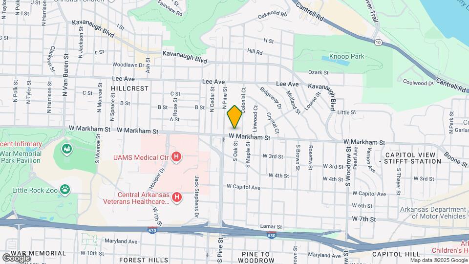 3800 W Markham St Map and Location Details