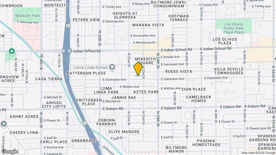 2230 E Clarendon Ave Map and Location Details