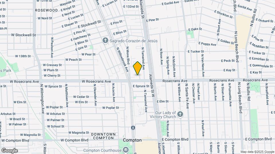 1111 N Mulberry St Map and Location Details