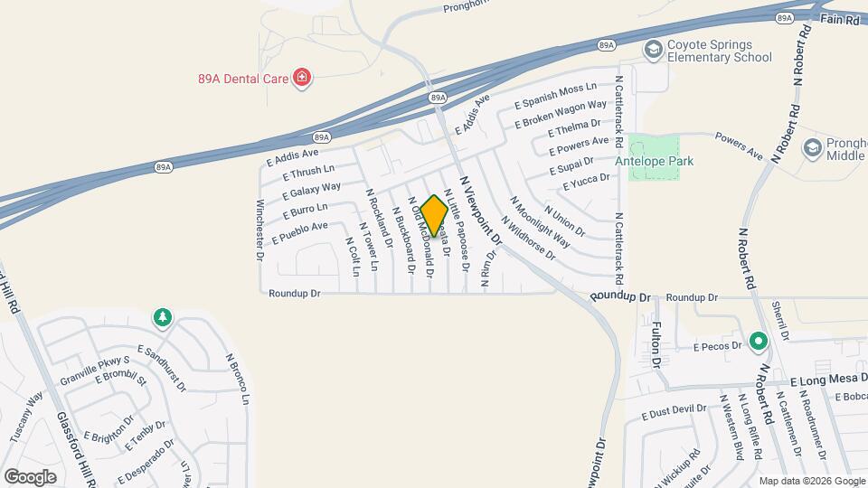 6121 N Old McDonald Dr Map and Location Details