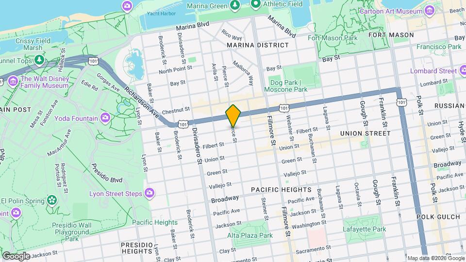 3131 Pierce St Map and Location Details