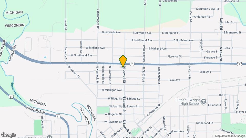 100 W Francis St Map and Location Details