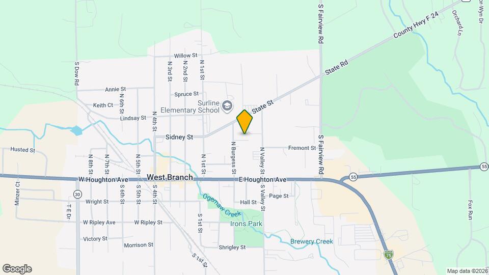 254 N Burgess St, Unit 2 Map and Location Details