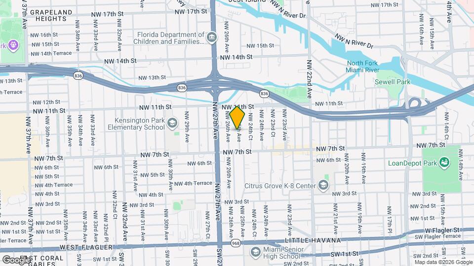 886 NW 25th Ave Map and Location Details