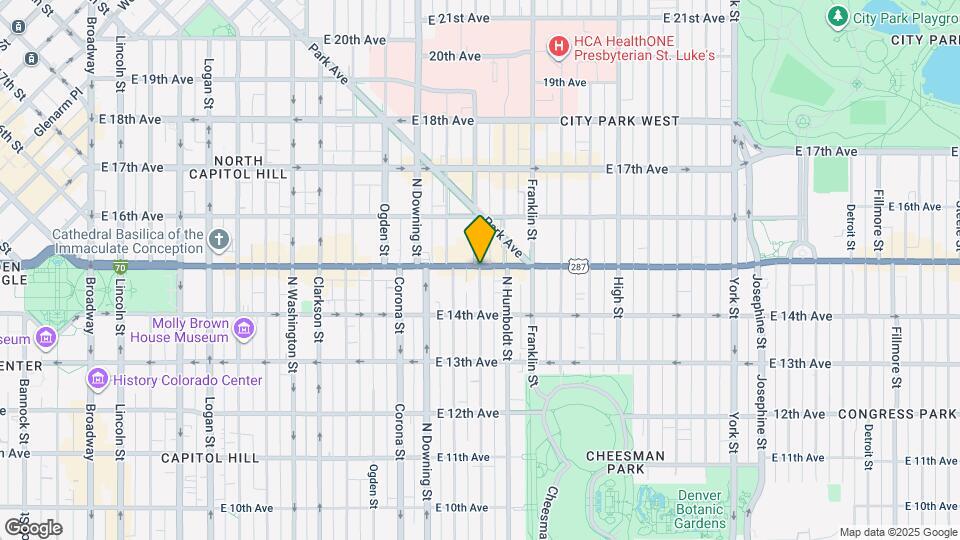 1490 Lafayette St Map and Location Details