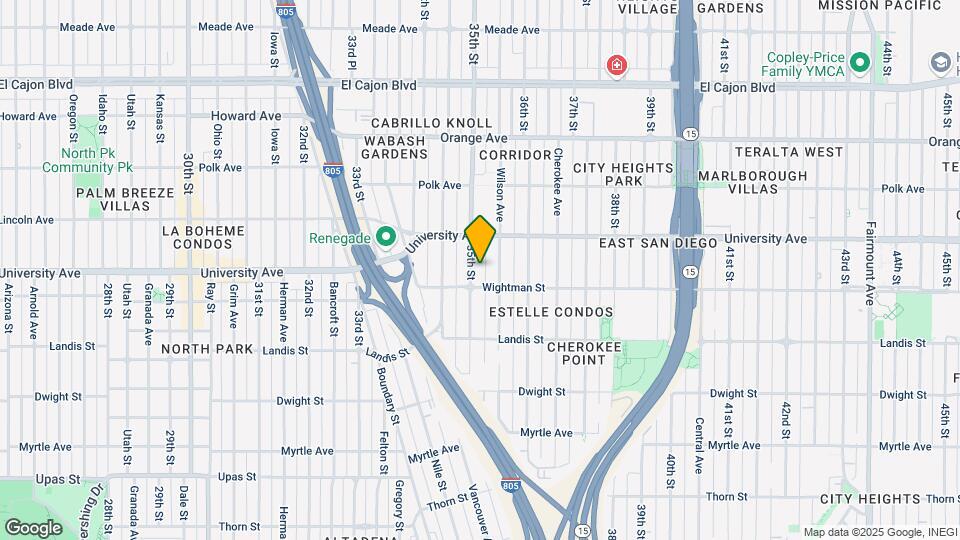 3827 35th St Map and Location Details