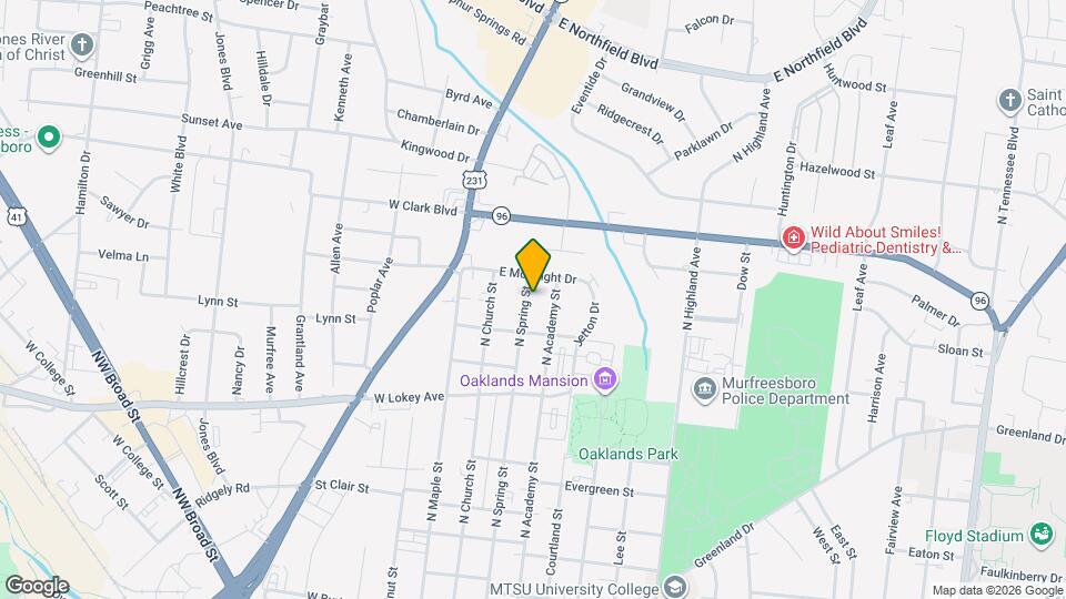 1216 N Spring St Map and Location Details