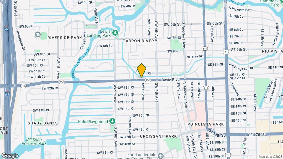 605 Davie Blvd Map and Location Details