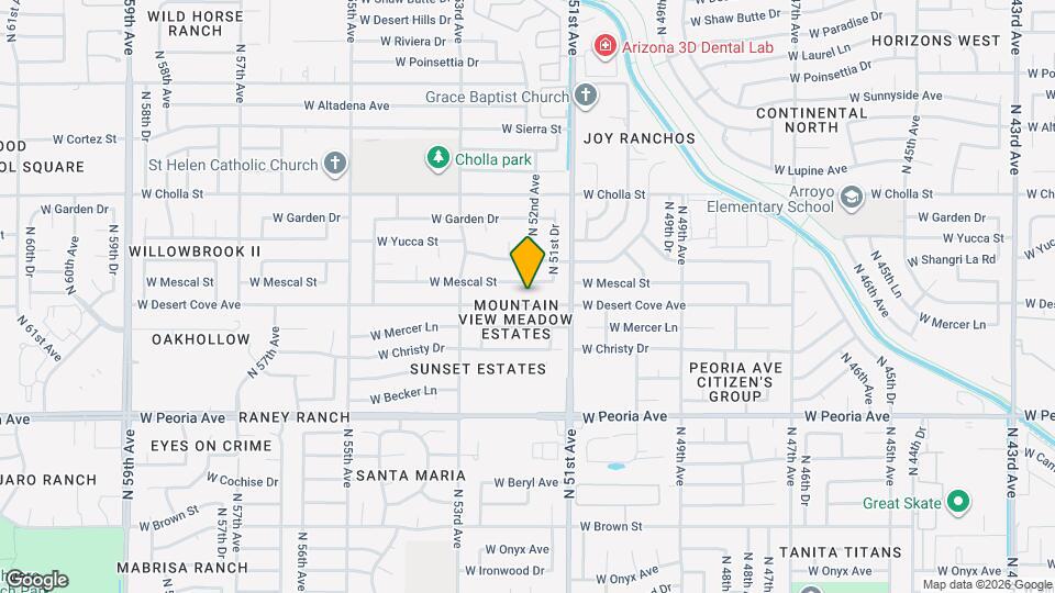 5138 W Desert Cove Ave Map and Location Details