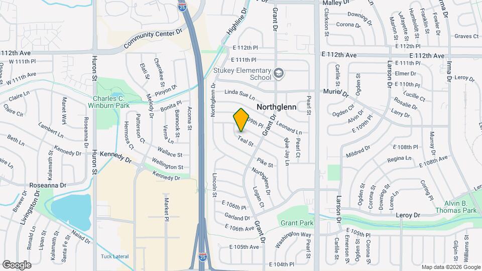 207 Teal St Map and Location Details