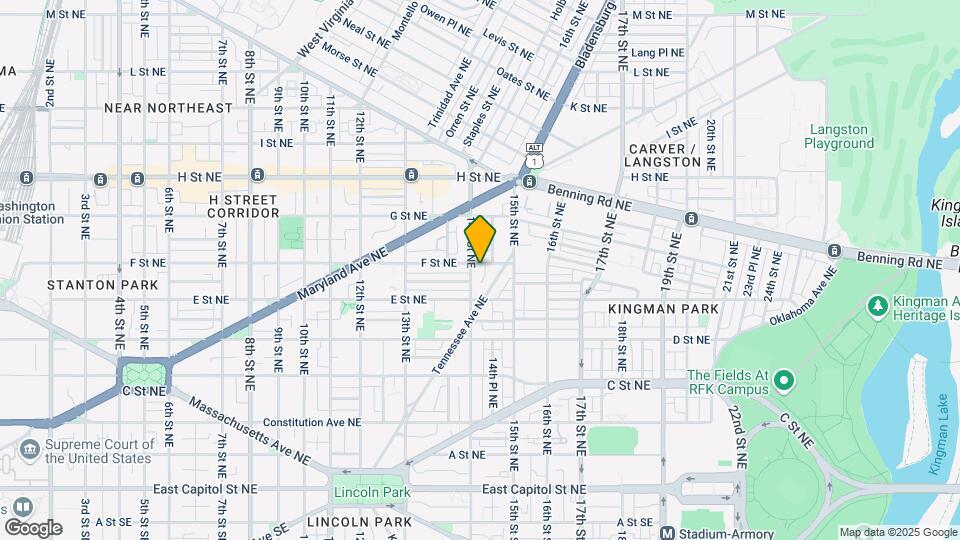 1407 F St NE Map and Location Details