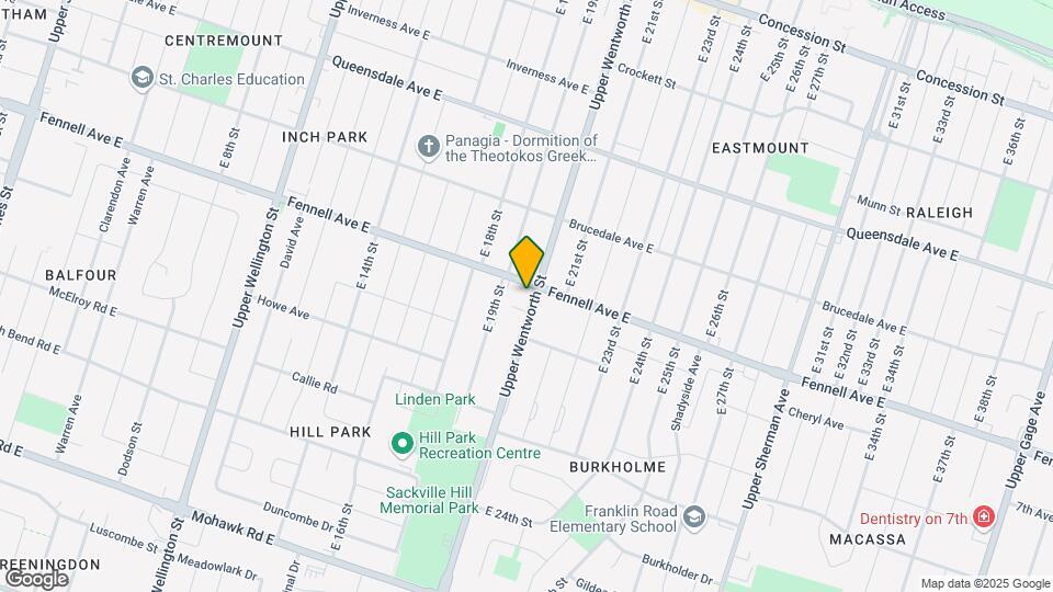 622 Upper Wentworth Street Map and Location Details