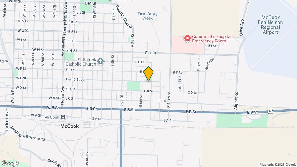 910 East E Street Map and Location Details