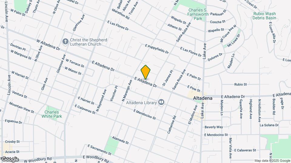 411 E Altadena Dr Map and Location Details