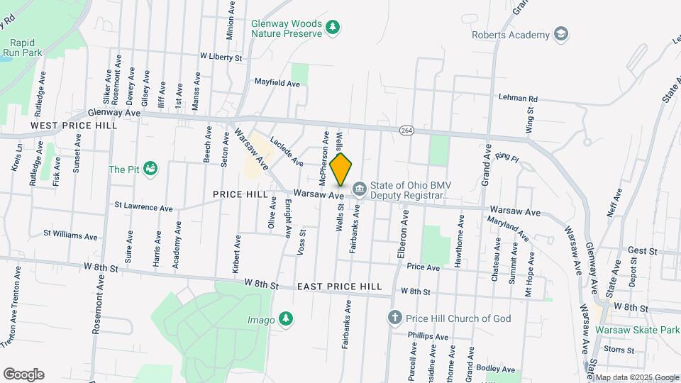 3524 Warsaw Ave Map and Location Details