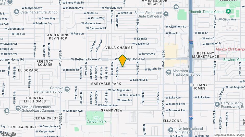 3008 W Rancho Dr Map and Location Details