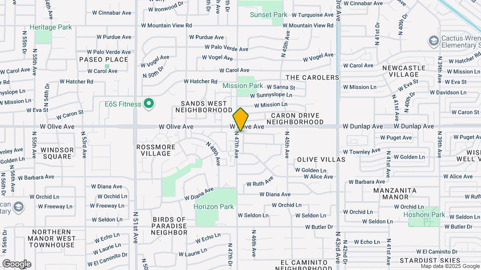 8838 N 46th Dr Map and Location Details