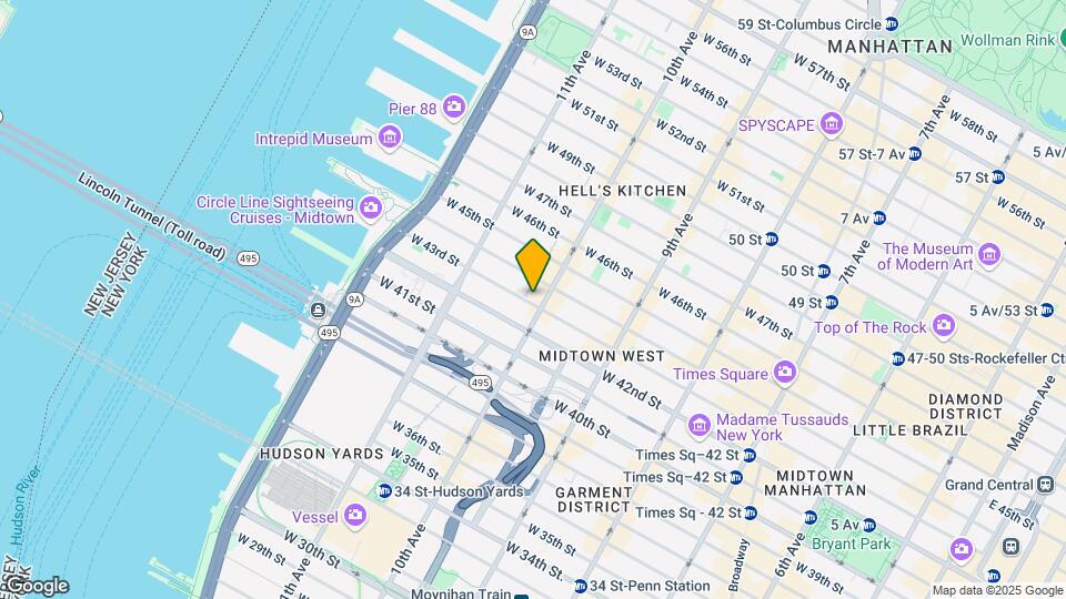 503 W 43rd St Mapa y Detalles de la Ubicación