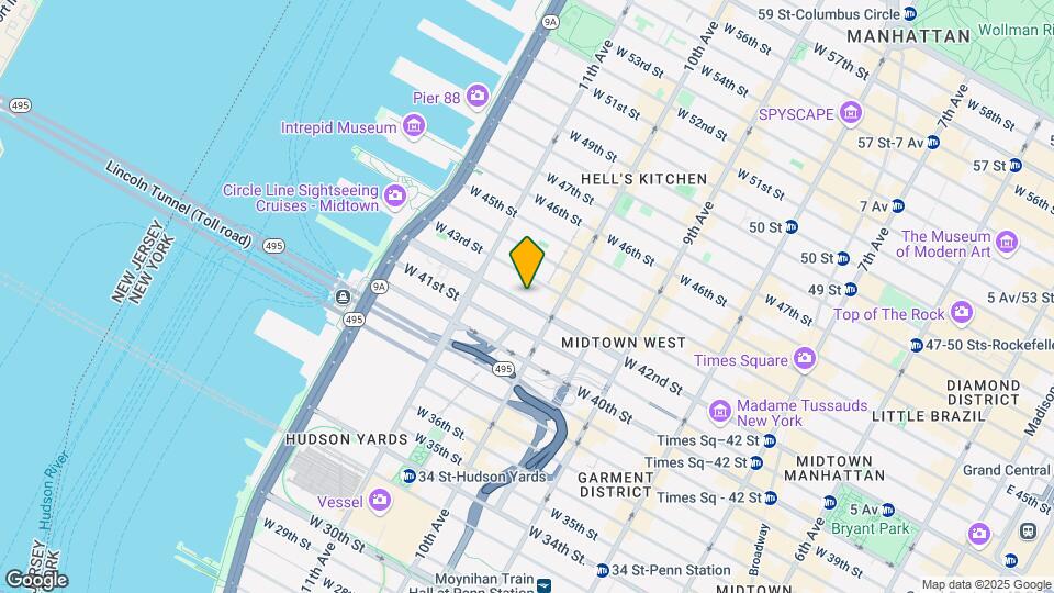 519 West 42nd Street Mapa y Detalles de la Ubicación